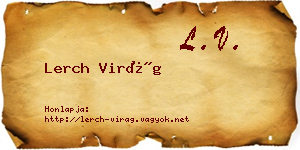 Lerch Virág névjegykártya